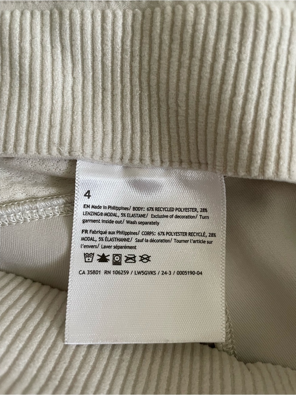 lululemon Ribbed Softstreme Flared Pant in Bone - Picture 8 of 14